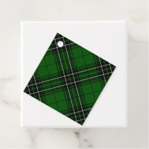 MacLean Tartan Green en Black Pset Bedankjes Labels