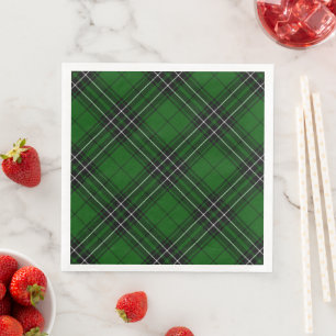 MacLean Tartan Green en Black Pset Servet