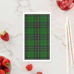 MacLean Tartan Green en Black Pset Servet