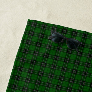 MacLean Tartan Green en Black Pset Strandlaken