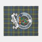MacLellan Clan Badge Tartan Pset Fleece Deken (Voorkant (Horizontaal))