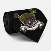 MacLellan Tartan Skull Stropdas (Opgerold)