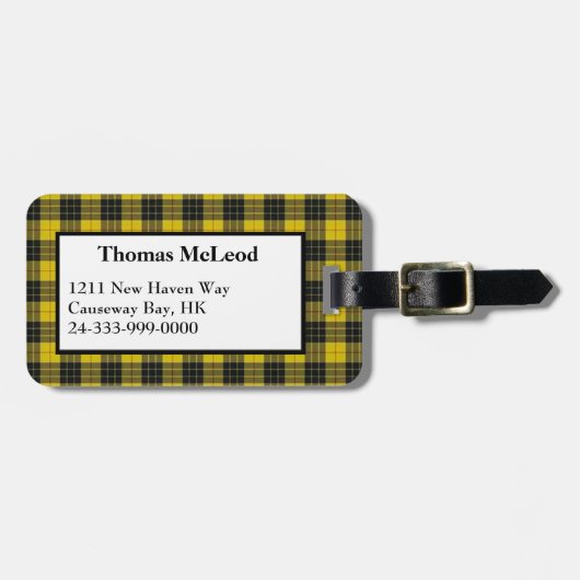 MacLeod Dress Tartan Bagagelabel (Voorkant horizontaal)