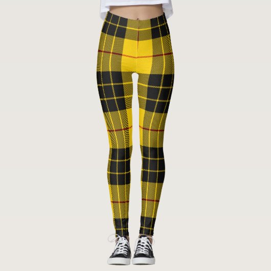 MacLeod Scottish Clan Tartan Pattern Leggings (Voorkant)