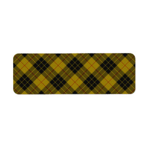 MacLeod tartan gele zwarte vlecht Etiket