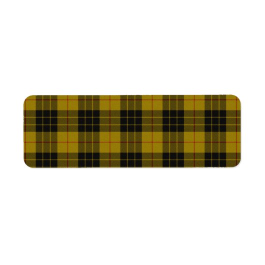 MacLeod tartan gele zwarte vlecht Etiket (Voorkant)