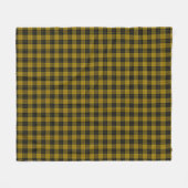 MacLeod tartan gele zwarte vlecht Fleece Deken (Voorkant (Horizontaal))