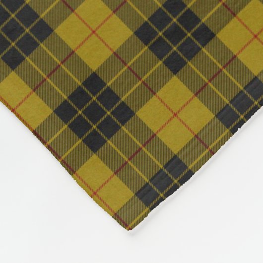 MacLeod tartan gele zwarte vlecht Fleece Deken (Hoek)