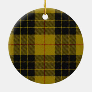 MacLeod tartan gele zwarte vlecht Keramisch Ornament