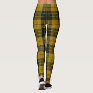 MacLeod tartan gele zwarte vlecht Leggings