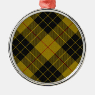 MacLeod tartan gele zwarte vlecht Metalen Ornament