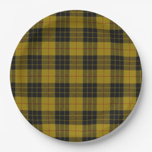 MacLeod tartan gele zwarte vlecht Papieren Bordje