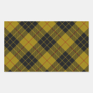 MacLeod tartan gele zwarte vlecht Rechthoekige Sticker