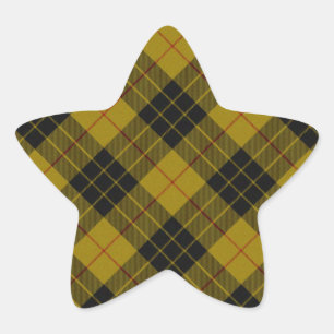 MacLeod tartan gele zwarte vlecht Ster Sticker