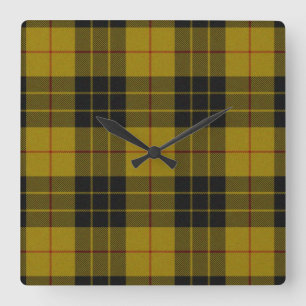 MacLeod tartan gele zwarte vlecht Vierkante Klok