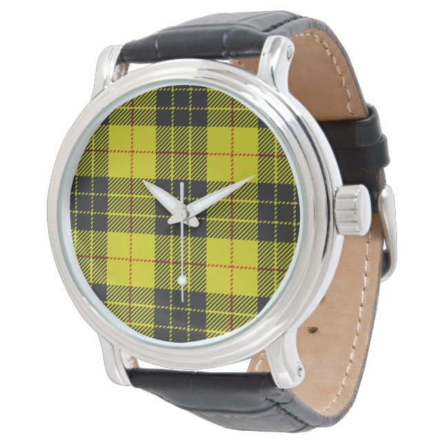 MacLeod tartan patroon Horloge (Gekanteld)
