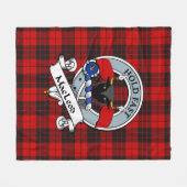 MacLeod van Raasay Clan Badge Tartan Pset Fleece Deken (Voorkant (Horizontaal))