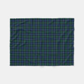 MacLeod van Skye Blue en Green Tartan Fleece Deken (Voorkant (Horizontaal))