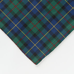 MacLeod van Skye Blue en Green Tartan Fleece Deken