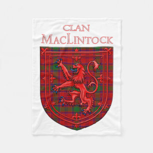 MacLintock Tartan Scottish Play Lion Rampant Fleece Deken