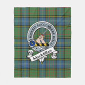 MacMillan Hunting Ancient Clan Badge Tartan Pset Fleece Deken (Voorkant)