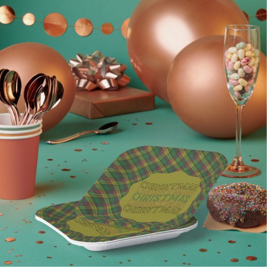 MacMillan Old Ancient Scottish Tartan Christmas Papieren Bordje (Multi)