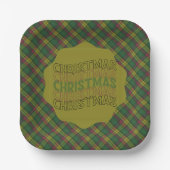 MacMillan Old Ancient Scottish Tartan Christmas  Papieren Bordje (Voorkant)