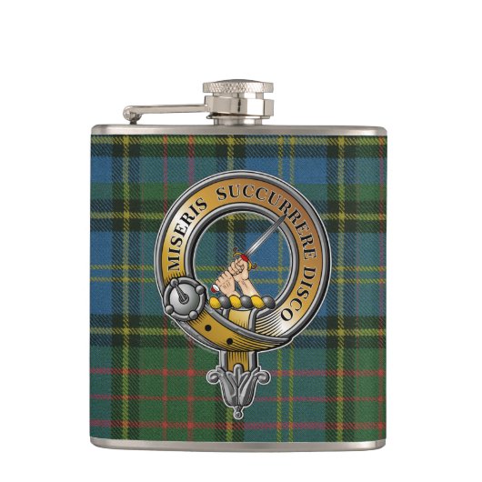 MacMillan Tartan & Badge Heupfles (Voorkant)