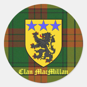 MacMillan Tartan Wapenlaag Ronde Sticker
