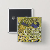 MacMillan's Peacock Edition Vierkante Button 5,1 Cm (Voorkant /achterkant)