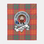 MacNab Ancient Clan Badge Tartan Pset Fleece Deken (Voorkant)