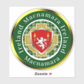 Macnamara Shield & Keltisch Kruis gepersonaliseerd Sticker (Vel)