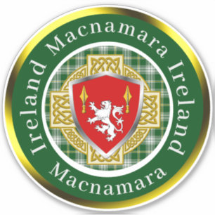 Macnamara Shield & Keltisch Kruis gepersonaliseerd Sticker