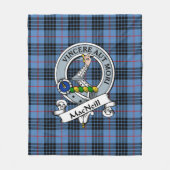 MacNeill van Barra Clan Badge Tartan Plaid Fleece Deken (Voorkant)