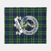 MacNeill van Colonsay Hunting Clan Badge Tartan Pl Fleece Deken (Voorkant (Horizontaal))