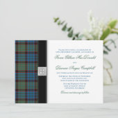 MacNicol Chasse Tartan Faire-part de mariage (Debout devant)