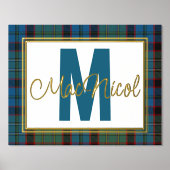 MacNicol Hunting Pset Monogram Folie Afdrukken (Voorkant)