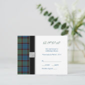 MacNicol Jacht Tartan Keltische antwoordkaart RSVP Kaartje (Staand voorkant)