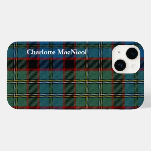 MacNicol Tartan Plaid Coque-Mate coque iphone (Verso (horizontal))