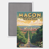 Macon Georgia Reizen Magneet (Voorkant / Achterkant)