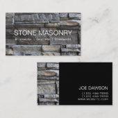 Maçonnerie professionnelle en pierre Design Carte (Devant / Derrière)