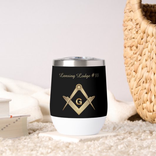 Maçonnique Monogrammé Élégant (Salon (pivotée))
