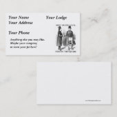 Maçons rencontrant le nom ou le carte de visite (Devant / Derrière)