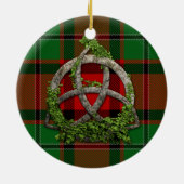 MacPhail Tartan en Celtic Trinity Knot Keramisch Ornament (Achterkant)