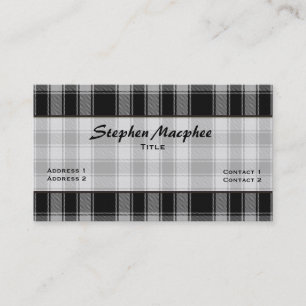 Macphee Clan Traditionele Tartan Aangepast Visitekaartje