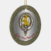 MacPherson Clan Badge/Tartan Thistle Personalized Keramisch Ornament (Rechts)