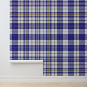 MacPherson clan blauwe jurk tartan Behang