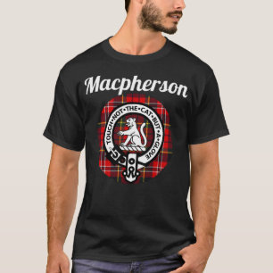 Macpherson Clan Scottish Name Coat of Arms Tartan T-shirt