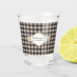 MacPherson Dress Modern Original Scottish Tartan Shot Glas