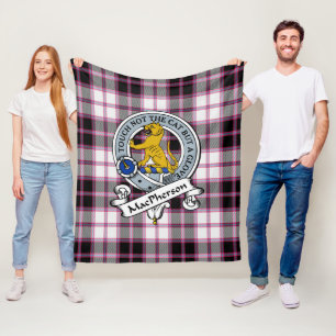 MacPherson Hunting Modern Clan Badge Tartan Pset Fleece Deken